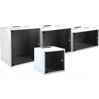 EFB Elektronik 19 inch 15U Sienas tīkla skapis Basic, dziļums 600 mm, viensekciju, plakanā iepakojumā, RAL 9010 (tīri balts)