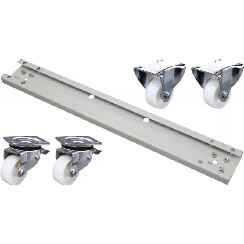 EFB Elektronik PRO-ROL028.GR Riteņu komplekts 600 kg 800 mm skapim, Pelēks RAL 7035 (4 iepakojumā)
