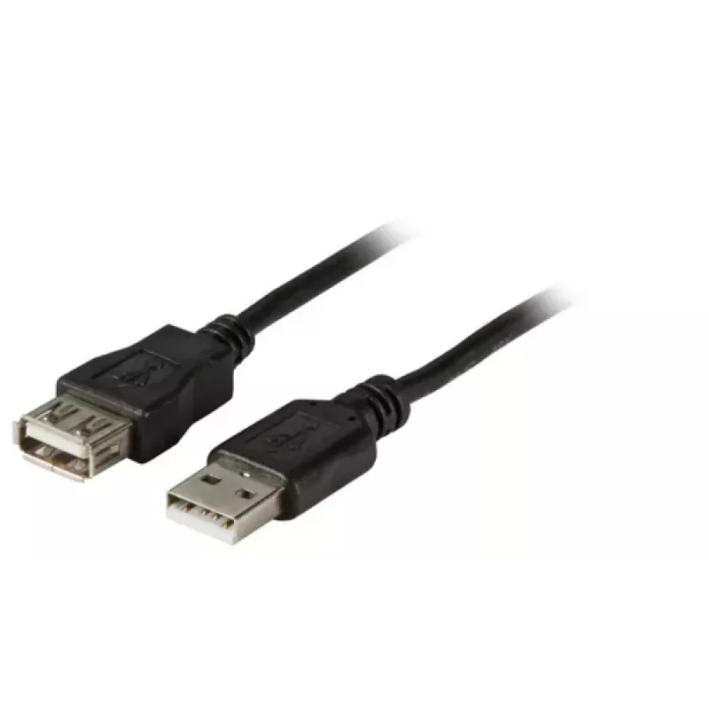 EFB Electronics USB pagarinātājkabelis - USB 2.0 Type-A vīrišķais uz sievišķo - 0,5m - Melns