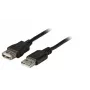 EFB Electronics USB pagarinātājkabelis - USB 2.0 Type-A vīrišķais uz sievišķo - 0,5m - Melns