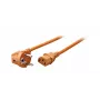 EFB Elektronik Elektroapgādes kabelis CEE 7/7 Schuko 90° līdz IEC C13 180°, oranžs, 1,8 m, 3 x 0,75 mm²