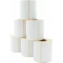 ARTDEV Termālās tiešās drukas etiķešu rullis 101.6 x 101.6 mm, 110 mm ārējais diametrs, 40 mm serde, 480 etiķetes rullī, balts, pastāvīga līme