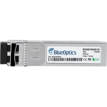 BlueOptics Fortinet FN-TRAN-SFP56-SR saderīgs SFP56 raiduztvērējs, LC Duplex, 50GBASE-SR, daudzmodu šķiedra, 850nm, 100m, 0°C līdz +70°C, DDM