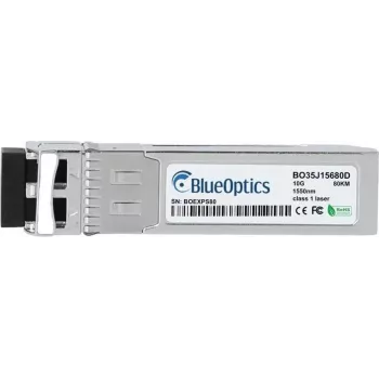 BlueOptics HPE Aruba JW148A-BO SFP+ raidītājs, 10GBASE-ZR, vienmoda šķiedra, 1550nm, 80km