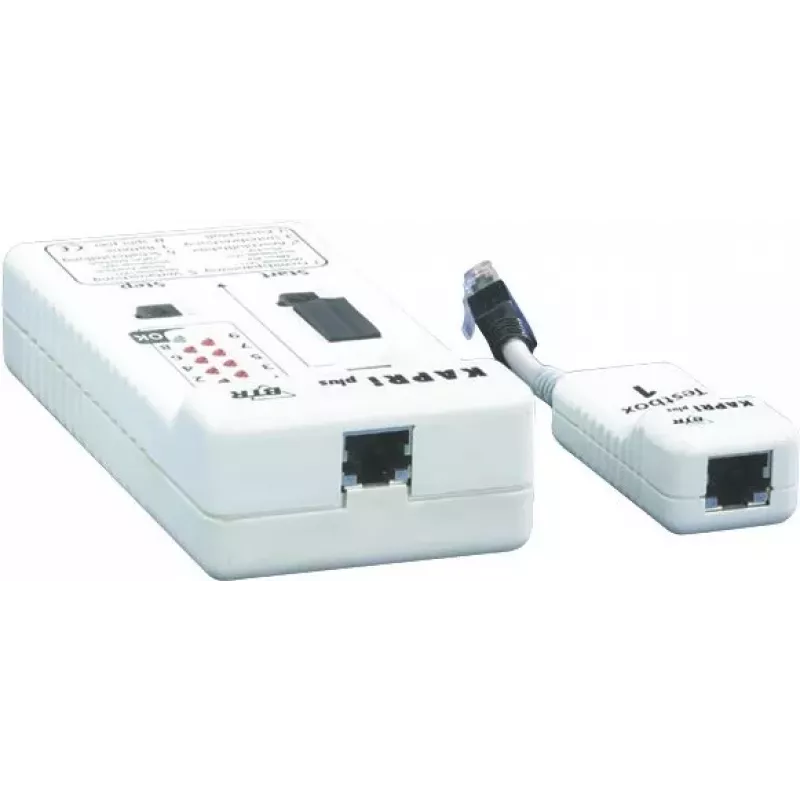 METZ CONNECT KAPRI Plus kabeļu un savienojumu testeris ar Testbox 1 - tīkla un ISDN kabeļu testeris (130670-E)