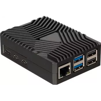 Joy-IT RB-AlucaseP5-09 SBC korpuss Raspberry Pi 5, alumīnija, melns