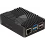 Joy-IT RB-AlucaseP5-09 SBC Case for Raspberry Pi 5, Aluminum, Black