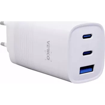 Verico Mojo 65W GaN 3 USB Lādētājs 65 W Sienas Kontaktligzda Izejas Strāva Maks. 3250 mA