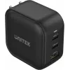 UNITEK GaN 66W 3-Port USB-C PD & QC 3.0 Lādētājs Melns