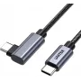 UNITEK USB-C kabelis 90° leņķa PD 100W 2m Melns