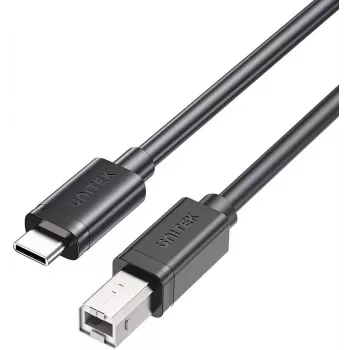 UNITEK USB-C uz USB-B 2.0 Printera Kabelis 5m Melns