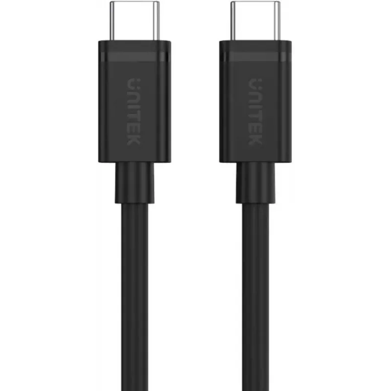 UNITEK USB-C uz USB-C kabelis 3m - Melns - USB 3.2 Gen 2 10Gbps 100W PD