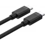 UNITEK USB-C uz USB-C kabelis 3m - Melns - USB 3.2 Gen 2 10Gbps 100W PD