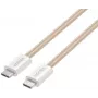 UNITEK Magnētiski savīts pīts USB-C uz USB-C kabelis 100W PD 1m Bēšs