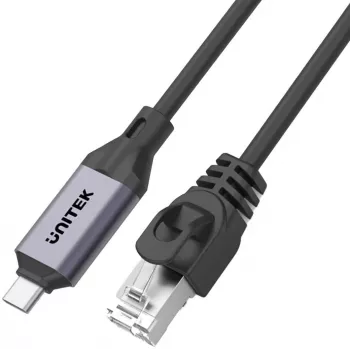 UNITEK USB-C uz RJ45 Gigabitu Ethernet adapteris, 1m, Space Gray