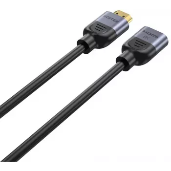 UNITEK HDMI 2.1 pagarinājuma kabelis 0,5 m vīrietis-sieviete 8K melns