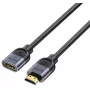 UNITEK HDMI 2.1 pagarinājuma kabelis 0,5 m vīrietis-sieviete 8K melns