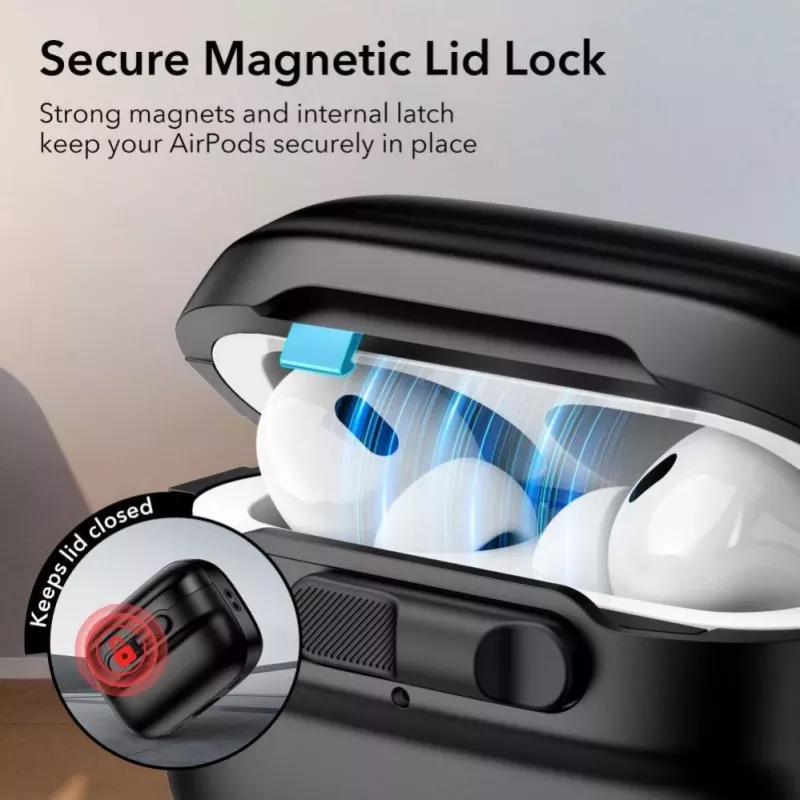 ESR Pulse HaloLock MacCase AirPods Pro 1/2, Melns