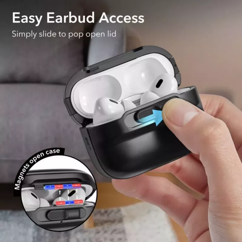 ESR Pulse HaloLock MacCase AirPods Pro 1/2, Melns
