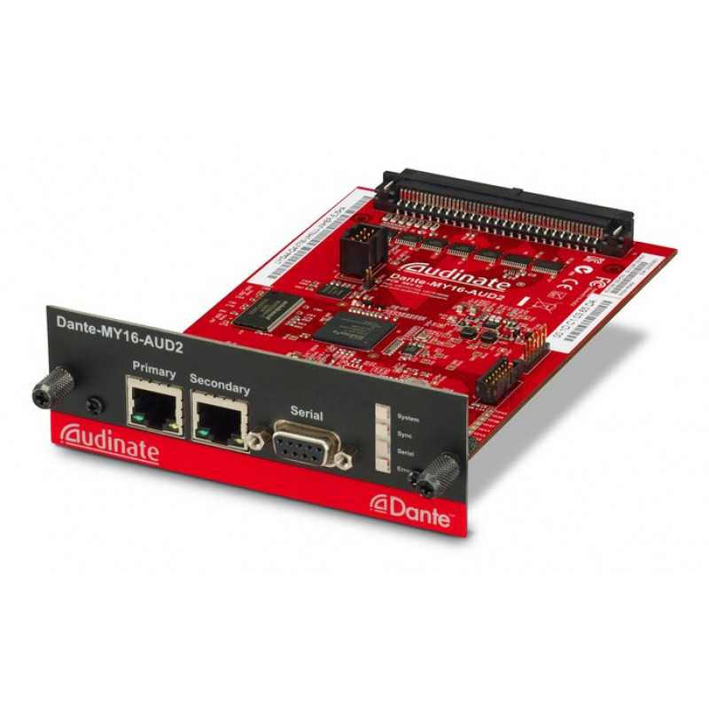 Yamaha Dante-MY16-AUD2 - Dante interfeisa karte 16 kanālu digitālā ieeja/izeja, 2x RJ-45, 24-bit