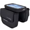 ILIKE Wozinsky Universāls Rāmja Somiņa Velosipēdam Ūdensizturīgs Telefona Maciņš 1.5L Melns (WBB26BK)