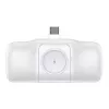 WOZINSKY WF16-YCS Mini Power Bank 5000mAh 15W USB-C ar iebūvētu USB-C kabeli un Apple Watch lādētāju - Balts