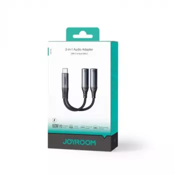 Joyroom SY-C03 USB-C uz 2x USB-C 2in1 DAC adapteris - Melns