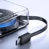 Joyroom JR-PR1 10000mAh 22.5W Power Bank ar iebūvētu izvelkamu USB-C kabeli Melns