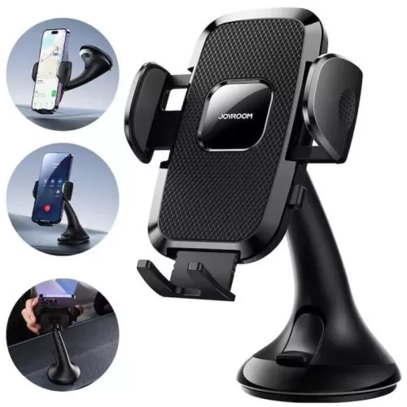 Joyroom JR-ZS259 Mehāniskais auto turētājs universāls telefonam uz paneļa / loga - Melns