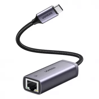 UGREEN USB-C uz RJ45 Gigabit Ethernet adapteris (pelēks) - 40322 CM483
