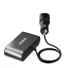 Dudao Auto lādētājs 2x USB / 3x cigarešu šķiltavas sadalītājs Melns (R1Pro black)