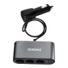 Dudao Auto lādētājs 2x USB / 3x cigarešu šķiltavas sadalītājs Melns (R1Pro black)