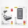 Dudao Auto lādētājs 2x USB / 3x cigarešu šķiltavas sadalītājs Melns (R1Pro black)