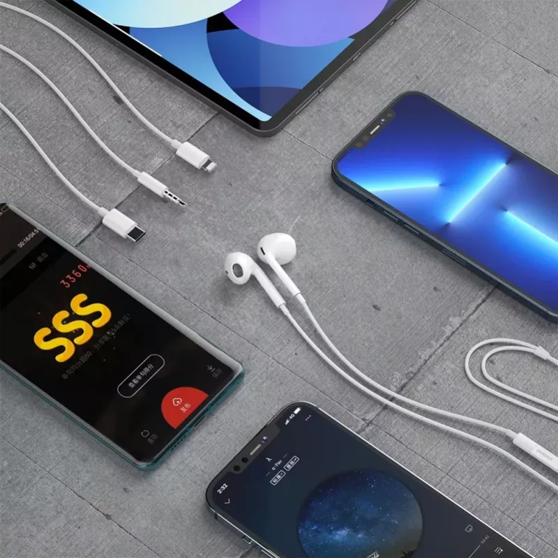 Dudao X14PRO Iekšējās austiņas ar 3,5 mm mini ligzdu, baltas