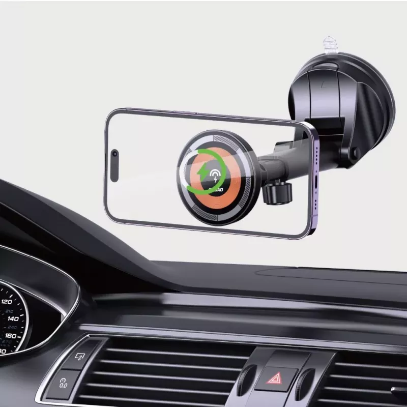 Dudao F12MAX+ MagSafe Wireless Car Charger 15W - Black