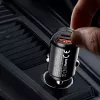 Dudao R3MAX 48W QC PD Mini Auto Lādētājs - Melns