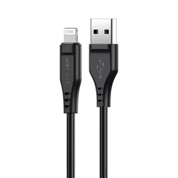 ACEFAST MFI Certified USB-A to Lightning kabelis 1.2m 2.4A Melns (C3-02)