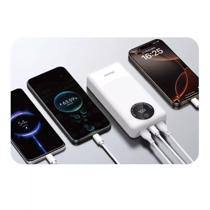 Dudao K12Pro Power Bank 20000mAh 22.5W PD USB-A USB-C Balts