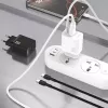 Dudao A26TCEU PD QC 25W GaN USB-A USB-C sienas lādētājs ar USB-C kabeli melns