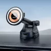 Dudao F12MAX+ Magnētiskais bezvadu auto lādētāja turētājs 15W ar MagSafe - Melns