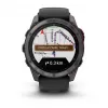 Garmin fenix 8 Pro 51 mm MicroLED Sapphire Carbon Grey DLC Titanium ar Black/Pebble Grey Silikona siksniņu