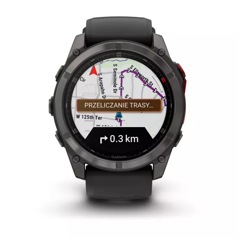 Garmin fenix 8 Pro 51 mm MicroLED Sapphire Carbon Grey DLC Titanium ar Black/Pebble Grey Silikona siksniņu