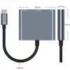 Tech-Protect V1 3in1 USB-C Hub Adapter - USB-A 3.0, USB-C PD 100W, HDMI 4K 30Hz - Pelēks