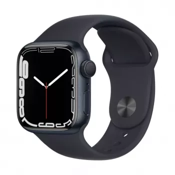 Apple Watch Series 7 GPS, 41mm Midnight Aluminium Case ar Sport Siksnu - Regular Midnight