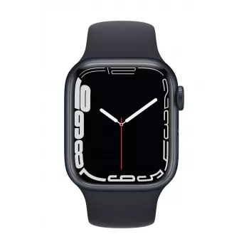 Apple Watch Series 7 GPS, 41mm Midnight Aluminium Case ar Sport Siksnu - Regular Midnight