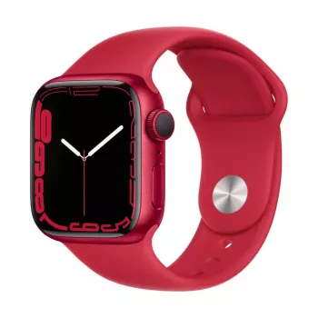 Apple Watch Series 7 GPS, 41mm (PRODUCT)RED Aluminium Case ar Sport Siksniņu - Regulāra (PRODUCT) Red