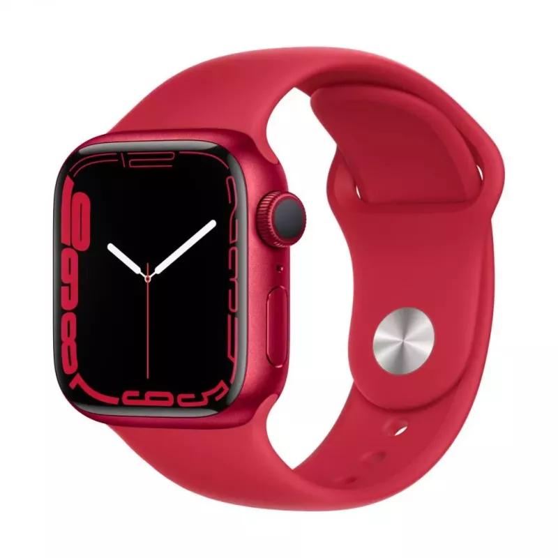 Apple Watch Series 7 GPS, 41mm (PRODUCT)RED Aluminium Case ar Sport Siksniņu - Regulāra (PRODUCT) Red