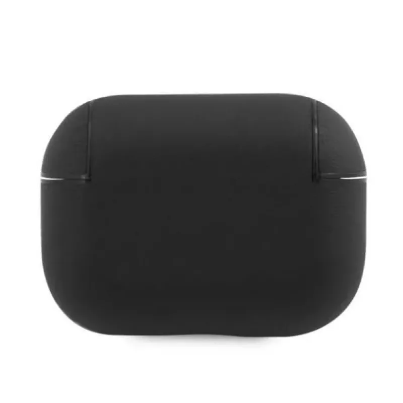 BMW AirPods Pro Vāciņš Īsta Āda Sudraba Logs Melns