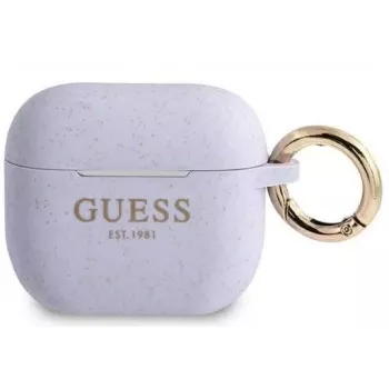 Guess Apple AirPods 3 Cover Silicone Glitter Purple