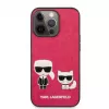 Karl Lagerfeld Apple iPhone 13 Pro Choupette PU Ādas Maciņš Fuksija